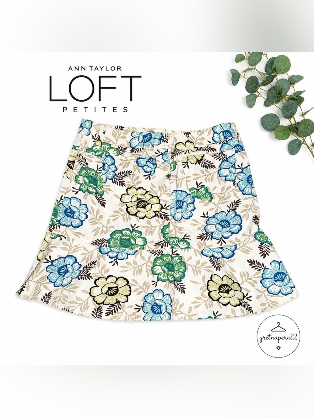 Ann Taylor LOFT Petites Floral Mini Skirt NWT Size 4P